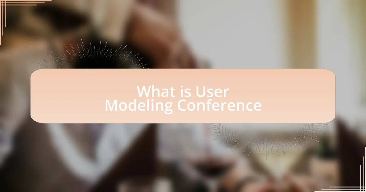 What is User Modeling Conference